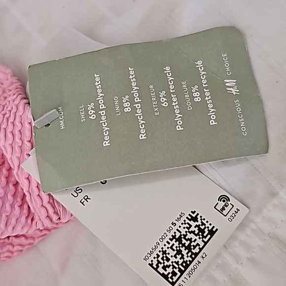 1 PC Maillot H&M Pink Bathing Suit Swimwear sz L  "K" - Picture 8 of 8